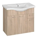 AQUALINE KERAMIA FRESH mosdótartó szekrény, 74,5x74x34,5cm, platina tölgy 50083Aqualine Azonnali szállítás