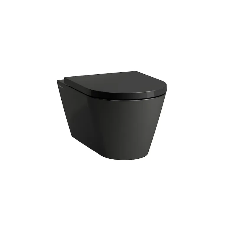 Gyors kiszállítás Laufen KARTELL BY LAUFEN perem nélküli fali wc, fényes fekete H8203370200001Laufen