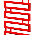 Radeco LENTO 1 (NEMO 1) design fűrdőszobai radiátor (281 W, 550x500 mm)Radeco Kedvezményes ár