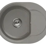 Prémium Elleci Easy ROUND 600 kerek medence csepegtetővel gránit mosogató, M73 Titanium LMYR6073Elleci