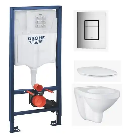 Legnépszerűbb Grohe 38528001 szerelő elem kompletten nyomólappal, wc-vel, lassú záródású ülőkével SSB3NGrohe