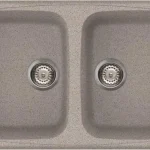 Különleges ajánlat Elleci Master 450 két medencés gránit mosogató, G55 Grigio Pietra LGM45055Elleci