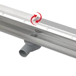 Árengedmény ALCA (Alcaplast) APZ13-DOUBLE9 Fit and Go 85 cm zuhanyfolyóka, forgatható rács APZ13-DOUBLE9-850Alcaplast