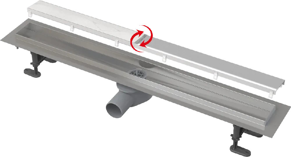 Árengedmény ALCA (Alcaplast) APZ13-DOUBLE9 Fit and Go 85 cm zuhanyfolyóka, forgatható rács APZ13-DOUBLE9-850Alcaplast