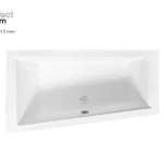 Besco INTIMA SLIM 160x90 cm jobbos aszimmetrikus kád, fehér WAIT-160-SLBesco Kihagyhatatlan ajánlat