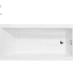 Besco MODERN SLIM 160x70 cm egyenes kád, fehér WAM-160-SLBesco Gyors szállítás