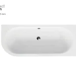 Expressz kézbesítés Besco AVITA SLIM 160x75 cm jobbos aszimmetrikus kád, fehér WAV-160-NPSBesco