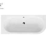 Szuper ajánlat Besco AVITA SLIM 160x75 cm balos aszimmetrikus kád, fehér WAV-160-NLSBesco