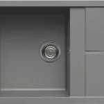 Elleci Unico 125 egy medence csepegtetővel gránit mosogató G48 Cemento LGU12548Elleci Azonnal elérhető