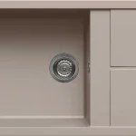 Prémium Elleci Unico 410 egy medence csepegtetővel gránit mosogató G43 Tortora LGU41043Elleci