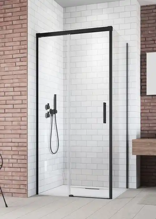 Radaway Idea Black KDJ 140 B szögletes fekete zuhanykabin ajtó 387044-54-01LRadaway Szuper akció