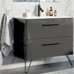 AREZZO design Carmel 70 cm-es alsószekrény 2 fiókkal, antracit AR-167223Arezzo Design Különleges ajánlat