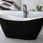 Besco Viya BLACK&WHITE 160x70 cm-es szabadonálló kád, fekete/fehér WMD-160-VBWBesco Vedd meg online