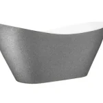 Legkelendőbb Besco Viya Glam 160x70 cm-es szabadonálló kád, fehér/ezüst WMD-160-VSBesco