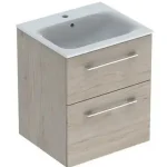 Geberit Selnova Square mosdószekrény két fiókkal, Feketedió hickory világos/Melaminos faszerkezet 55x48 cm 501.235.00.1Geberit Legjobb ár