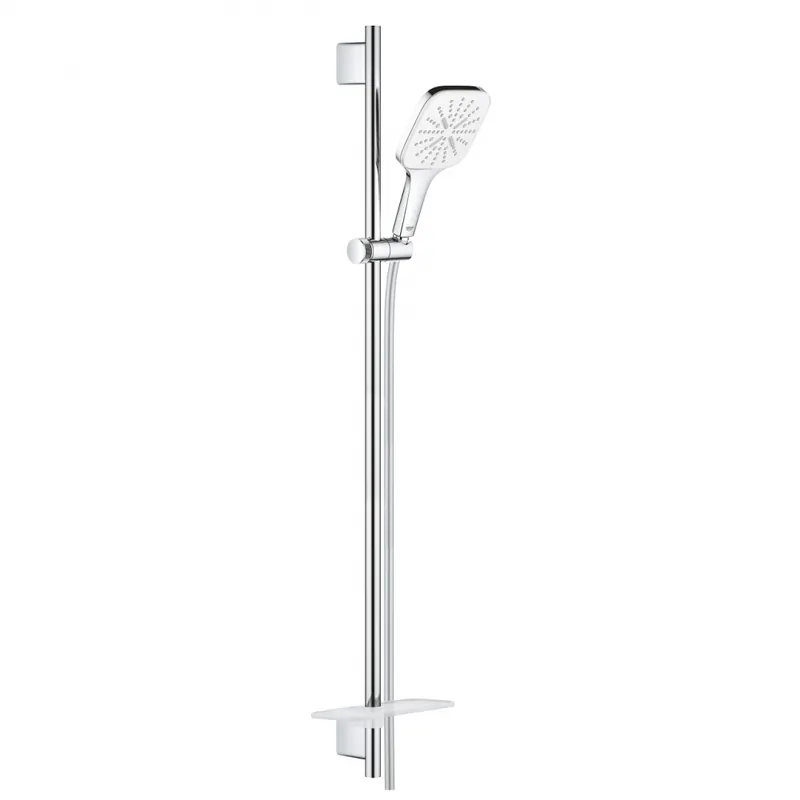 Ne maradj le GROHE Rainshower SmartActive 130 Cube Rudas zuhanygarnitúra, 3 féle vízsugaras kézizuhannyal, króm/fehér 26586LS0Grohe