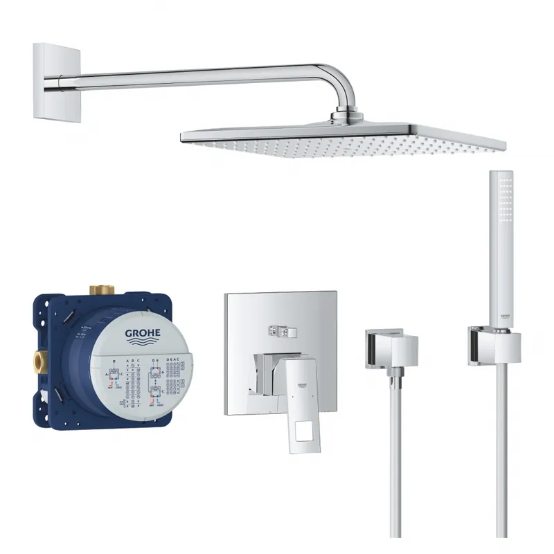 Expressz kézbesítés Grohe Eurocube zuhanyrendszer Rainshower Mono 310 Cube fejzuhannyal 25238000Grohe
