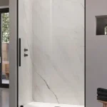 Árengedmény Radaway Furo Black DWJ 140 jobb fekete zuhanyajtó 10107722-54-01R, 10110680-01-01Radaway