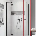 Újdonság Radaway Essenza New Black S1 90 fekete oldalfal ajtóhoz 384050-54-01Radaway