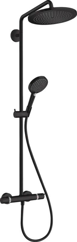 Hansgrohe Croma Select S Showerpipe 280 1jet termosztáttal és Raindance Select S 120 3jet kézizuhannyal, matt fekete 26890670Hansgrohe Biztonságos vásárlás