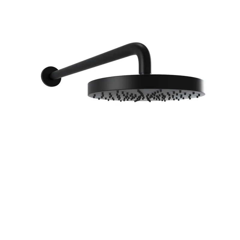 Szuper ajánlat Bugnatese KOBUK Kerek zuhanyfej 20 cm átmérővel, 40 cm-es zuhanykarral matt fekete 93848NEBugnatese
