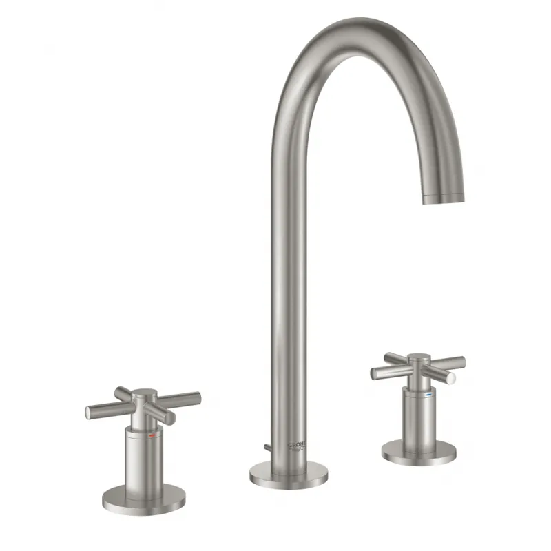 Grohe Atrio 3-lyukas mosdócsaptelep M-es méret, matt szuperacél 20008DC3Grohe Szuper ajánlat
