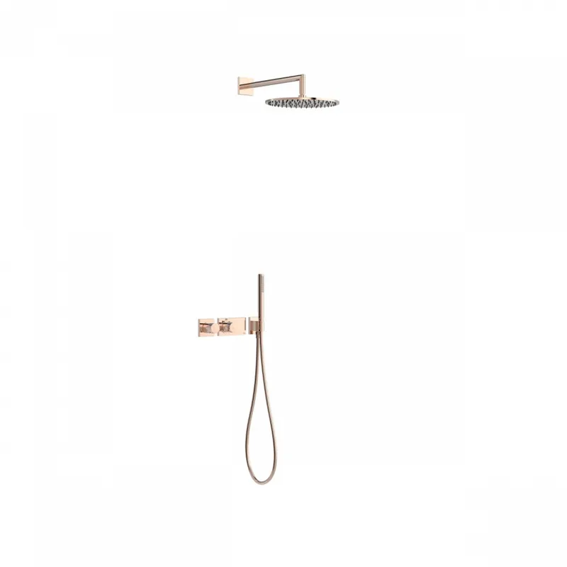 Akció Tres Study Exclusive falsík alatti termosztátos zuhanyrendszer rose gold 20735201OPTres