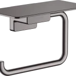 Hansgrohe AddStoris wc papír tartó polccal, szálcsiszolt fekete króm 41772340Hansgrohe Azonnali szállítás