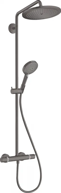 Hansgrohe Croma Select S Showerpipe 280 1jet EcoSmart 9 l/perc termosztáttal és Raindance Select S 120 3jet kézizuhannyal, szálcsiszolt fekete króm 26891340Hansgrohe Kedvezményes ár