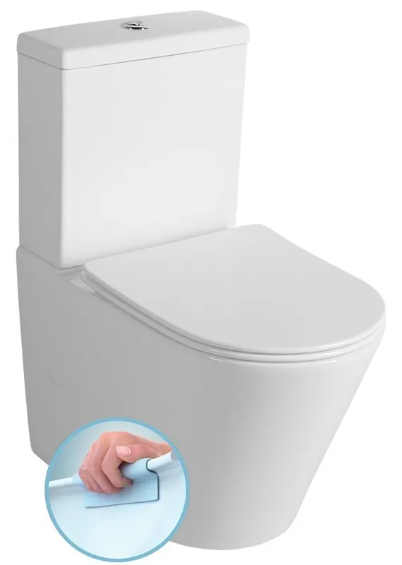 Sapho PACO RIMLESS monoblokkos WC duálgombos öblítőmechanikával, fehér PC1012WRSapho Rendeld meg most