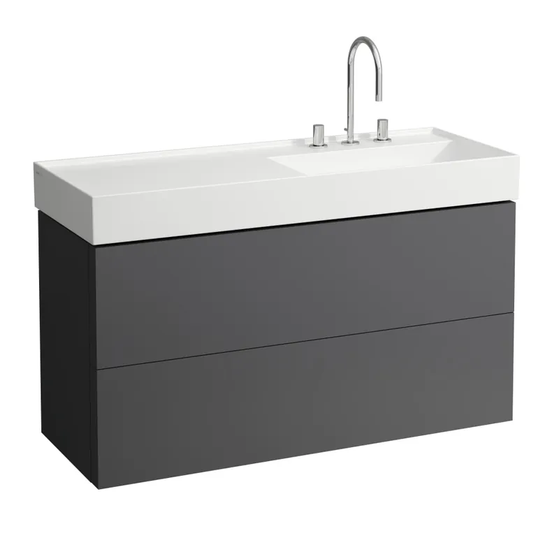 Laufen KARTELL BY LAUFEN alsószekrény, két fiókkal, 813333 tip. mosdóhoz, pala szürke H4076490336421Laufen Gyors szállítás
