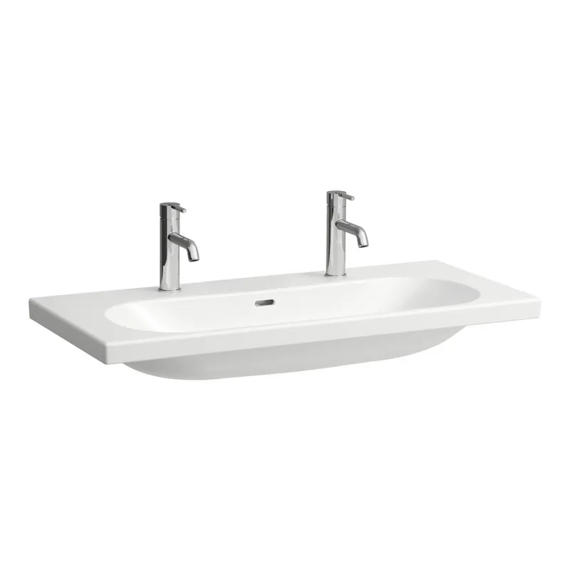 Biztonságos fizetés Laufen Lua mosdó két csaplyukkal 100x46 cm H8100890001071Laufen