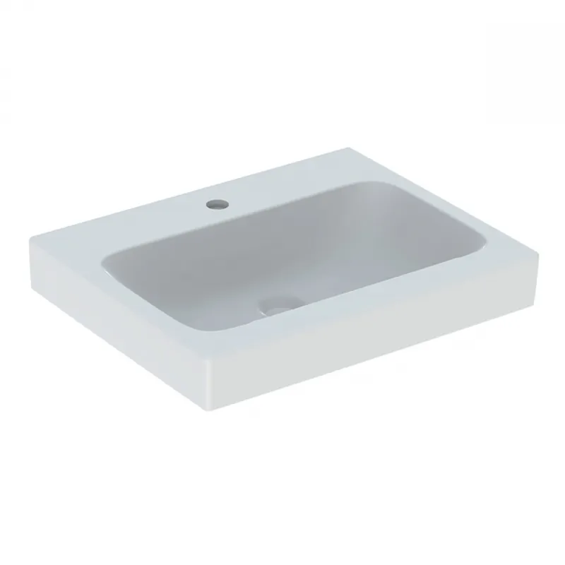 Geberit iCon mosdó, 60x15.5x48.5cm, csaplyuk középen, túlfolyó nélkül 124062000Geberit Nézd meg most