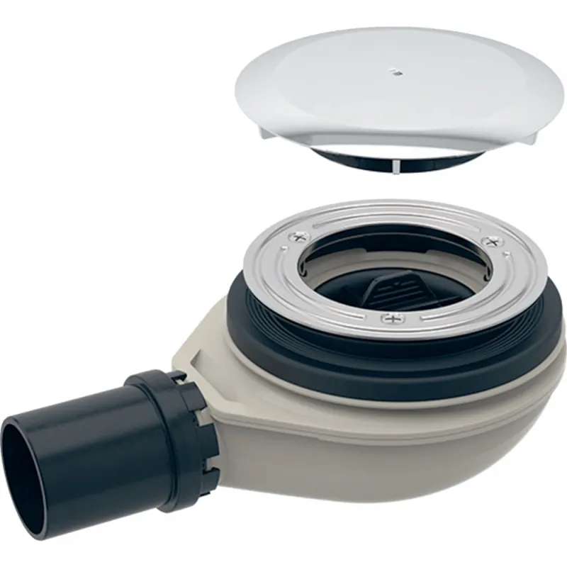 Szezonális akció Geberit zuhanytálca lefolyó d90, szelepfedéllel, vízzár magasság 30 mm, PE lefolyó, d40mm, fényes króm, szifon csatlakozó PE-HD 150.583.21.1Geberit