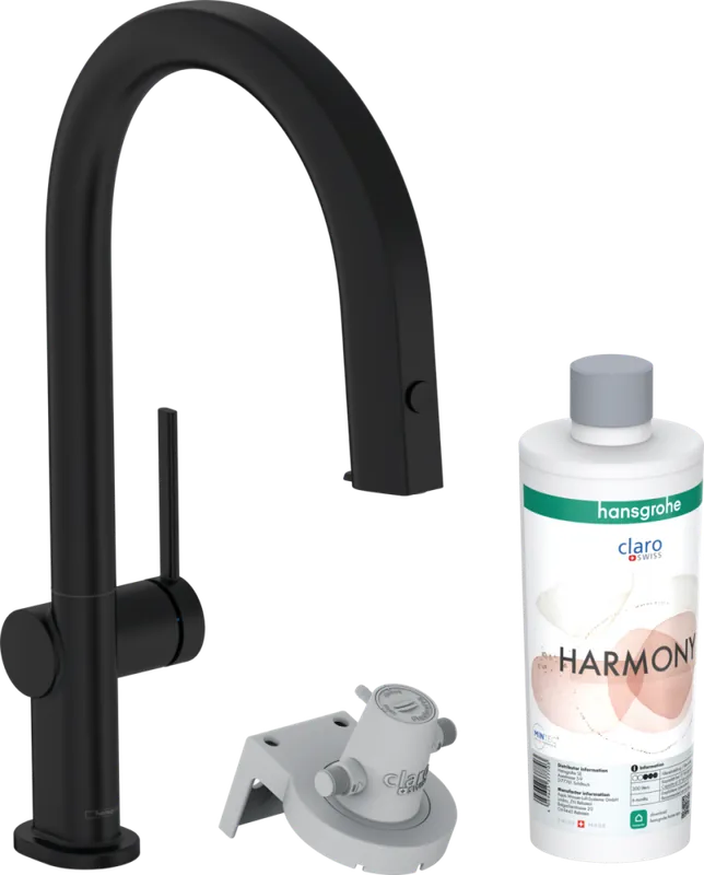 Hansgrohe Aqittura M91 Vízszűrős konyhai csaptelep 210, kihúzható zuhanyfejjel, 1jet, sBox, indulókészlet, matt fekete 76800670Hansgrohe Legkelendőbb