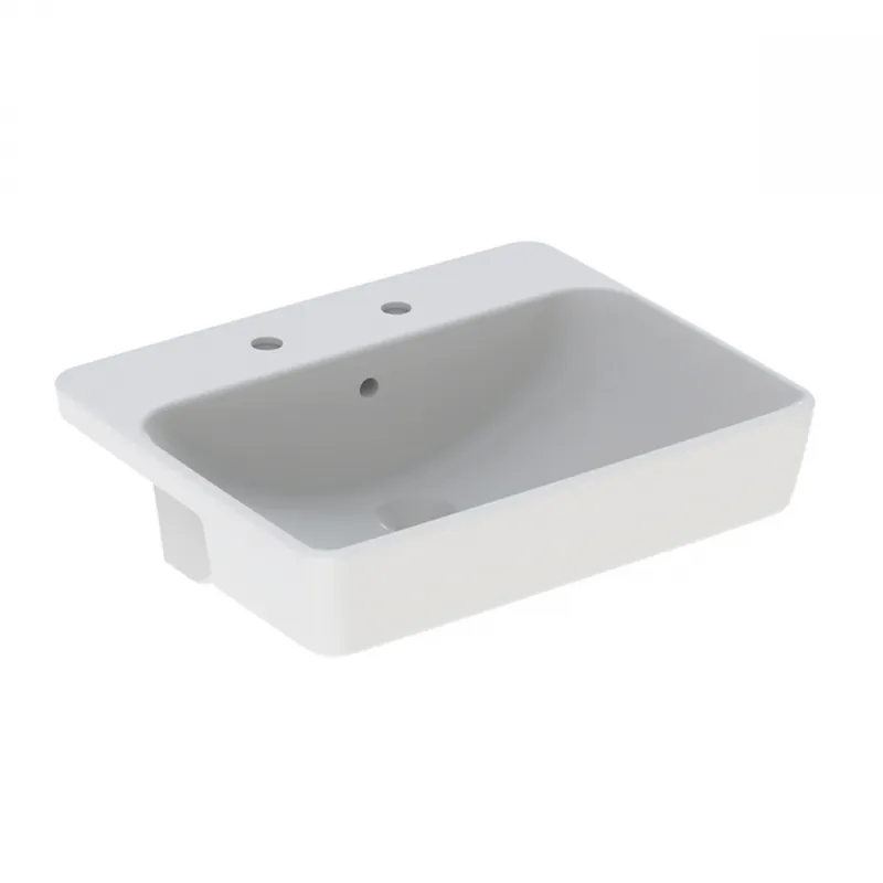Geberit VariForm félig beépíthető mosdó, 55x18.5x45cm, csaplyuk bal és jobb oldalt 500.682.01.1Geberit Biztonságos fizetés