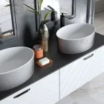 Besco UNIQA GLAM ezüst pultra építhető mosdó króm click-clack leeresztővel UMD-U-NGSBesco Expressz kézbesítés