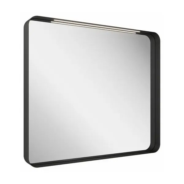 Legkelendőbb Ravak fürdőszobai tükör STRIP 900x700 fekete, világítással X000001572Ravak