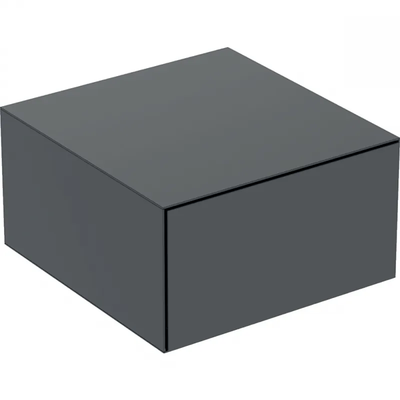 Biztonságos vásárlás Geberit ONE oldalsó szekrény, egy fiókkal, 45x24.5x 47cm, fekete/matt bevonat 505.078.00.8Geberit