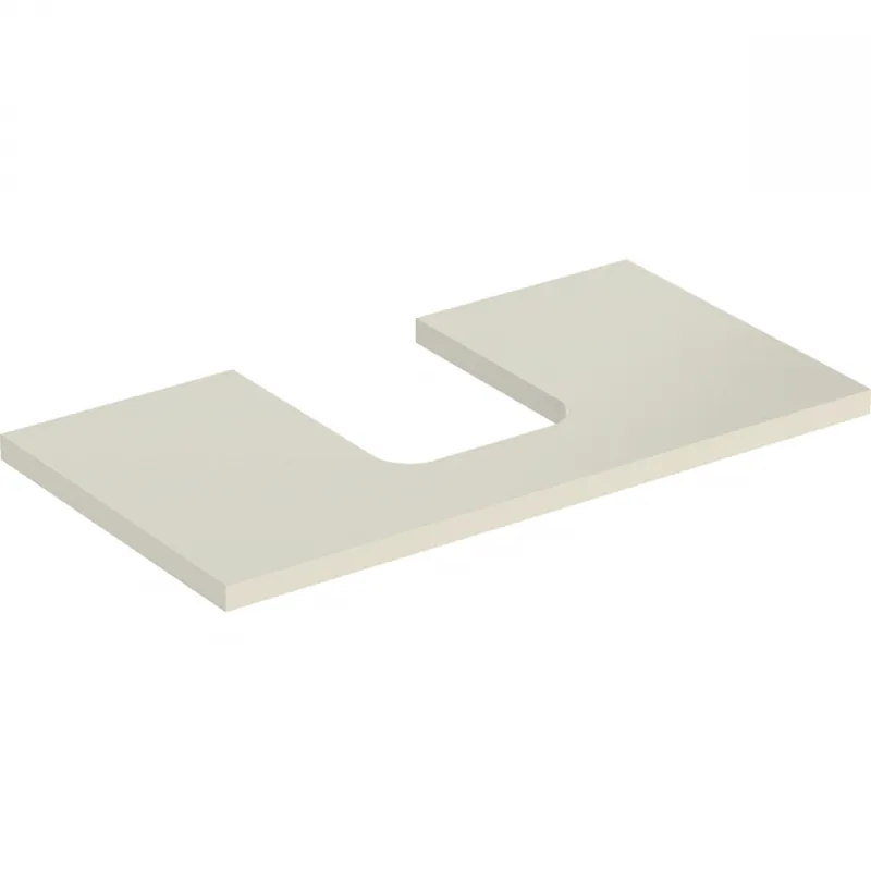 Geberit ONE mosdópult középső kivágással, pultra ültethető tálformájú mosdóhoz, 75x3x47cm, homokszürke/magasfényű bevonat 505.272.00.4Geberit Gyors szállítás