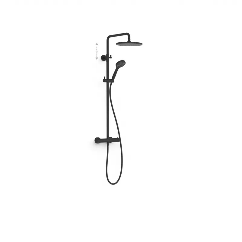 Kiárusítás Tres Base Plus termosztátos zuhanyrendszer matt fekete 21639502NMTres