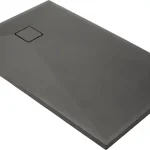 Olcsóbb Deante Correo 140x80 cm téglalap alapú gránit zuhanytálca, antracit metál KQR_T48BDeante