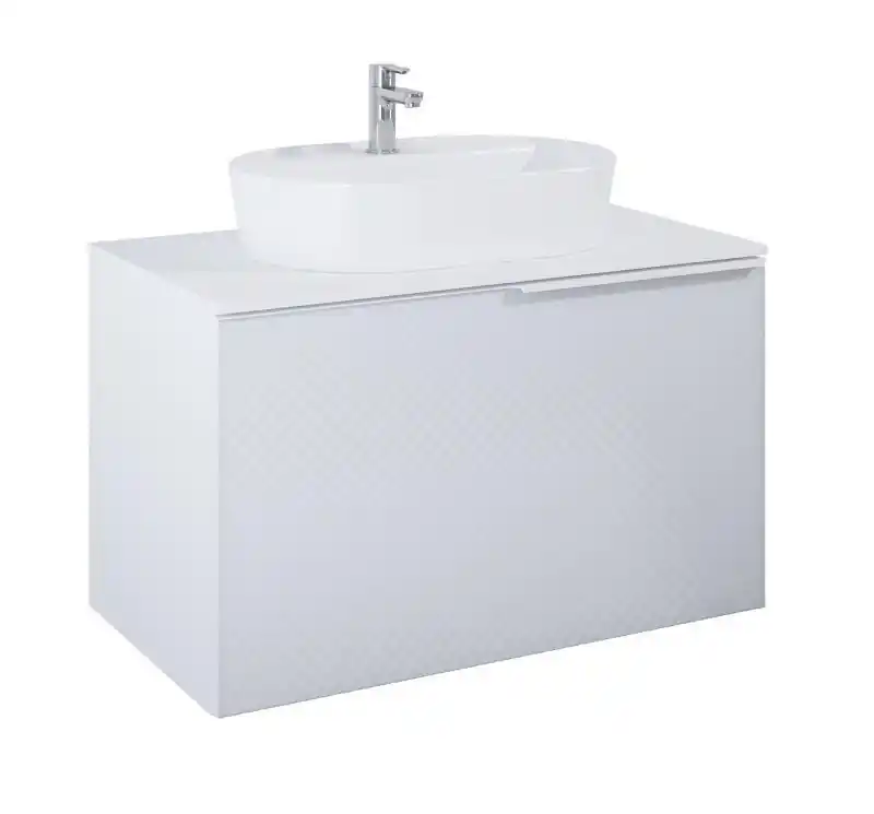Vedd meg online AREZZO design Malibu alsószekrény 90 1 fiók + 1 fiók , matt fehér AR-168381Arezzo Design