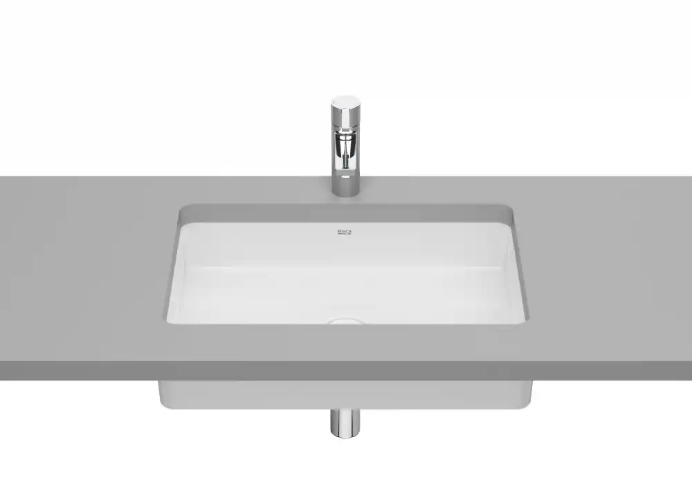 Prémium Roca Inspira alulról beépíthető Fineceramic mosdó 60,5x39 cm, fehér A327535000Roca