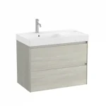 Árengedmény Roca Ona 80 cm fürdőszoba bútor balos mosdóval, világos tölgy A851692512Roca