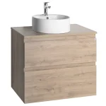 Sapho AQUALINE ALTAIR mosdótartó szekrény pulttal és mosdóval, 67,6cm, emporio tölgy AI370-01Aqualine Azonnali szállítás