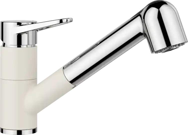 Olcsóbb BLANCO WEGA-S II mosogató csaptelep silgranit törtfehér/króm 526982Blanco