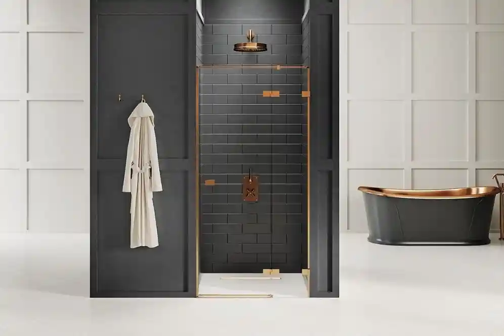 Azonnal elérhető New Trendy Avexa Copper Brushed zuhanyajtó 80 cm, jobbos EXK-35312Roltechnik