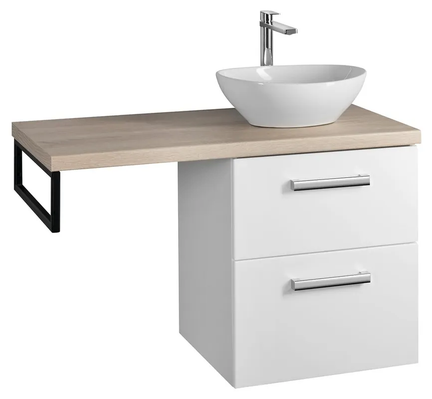 Expressz szállítás Sapho AQUALINE VEGA 97,5cm bútorszett, fehér/platina tölgy VG052-02Aqualine