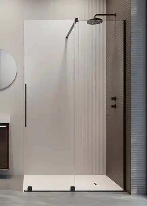 Radaway Furo Black Walk-in 160 jobb fekete zuhanyfal 10106838-54-01R, 10110794-01-01Radaway Legnépszerűbb